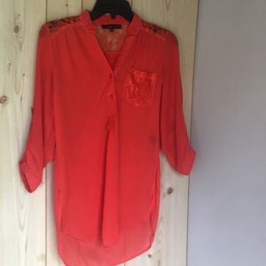 Mango color tunic blouse